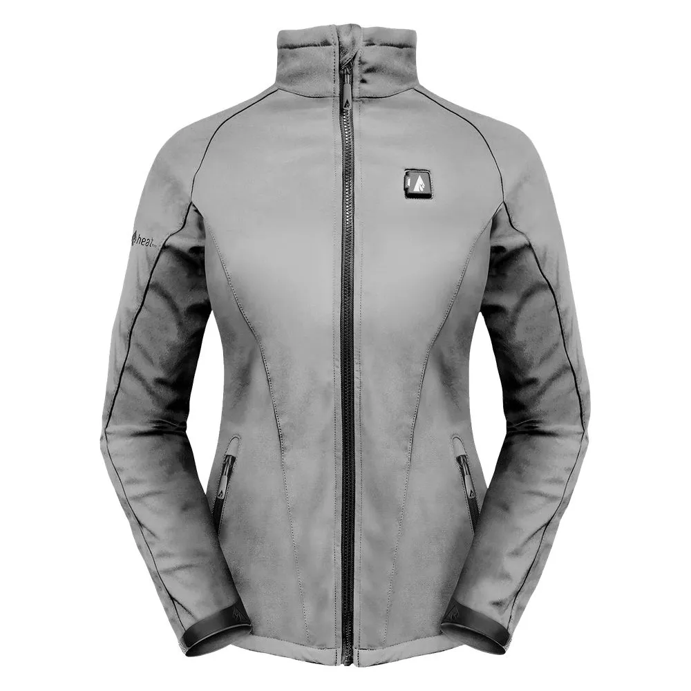ActionHeat 5V Battery Heated Jacket for Ladies - Sharkskin Grey - XXL