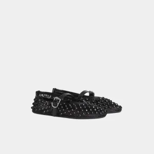 Alaia Ballet flats With Studs On Fishnet