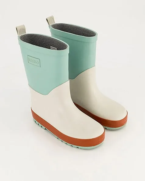 Aqua Colourblock Rainboots