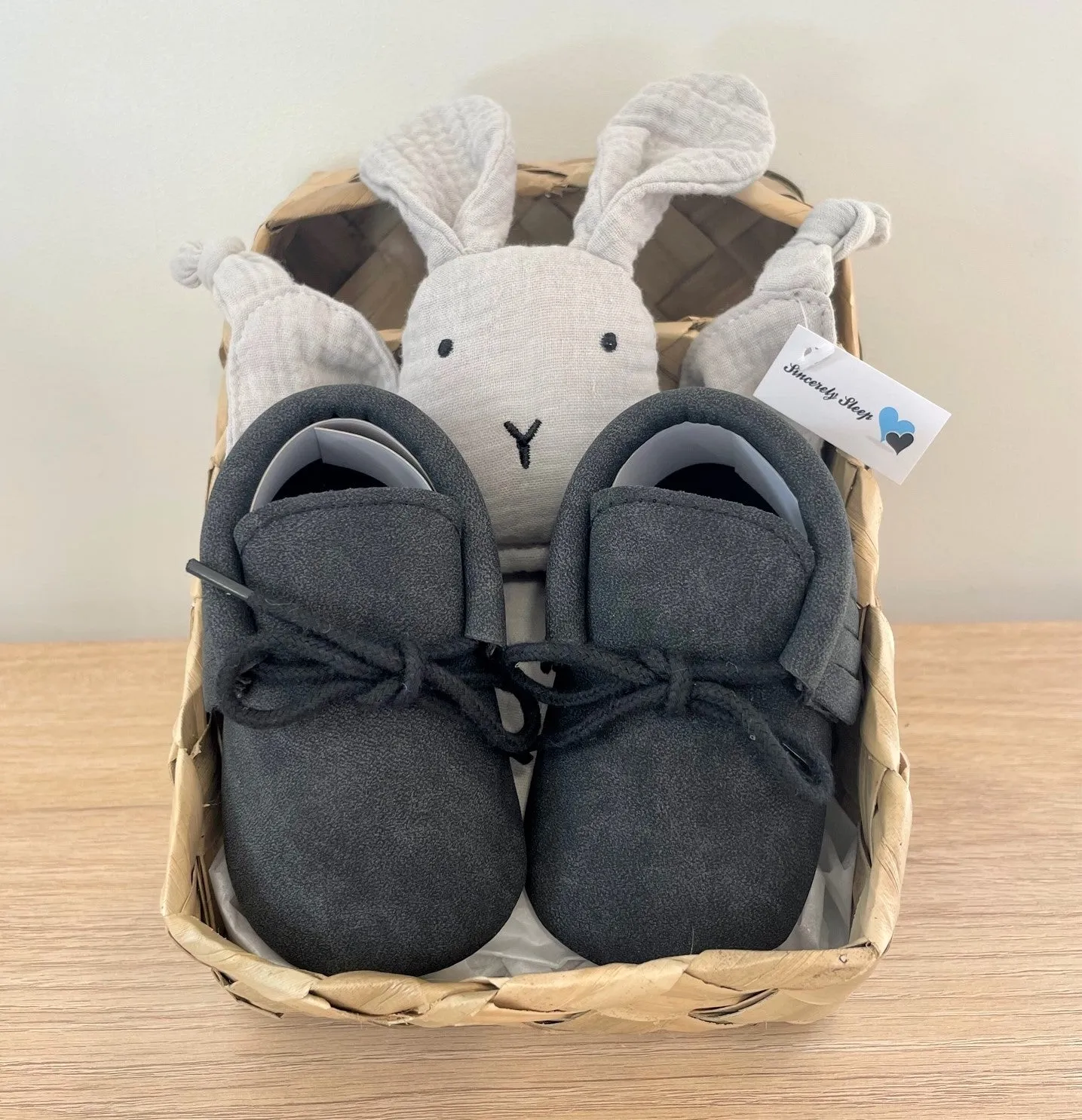 Baby's First Shoes & Cuddly Bunny