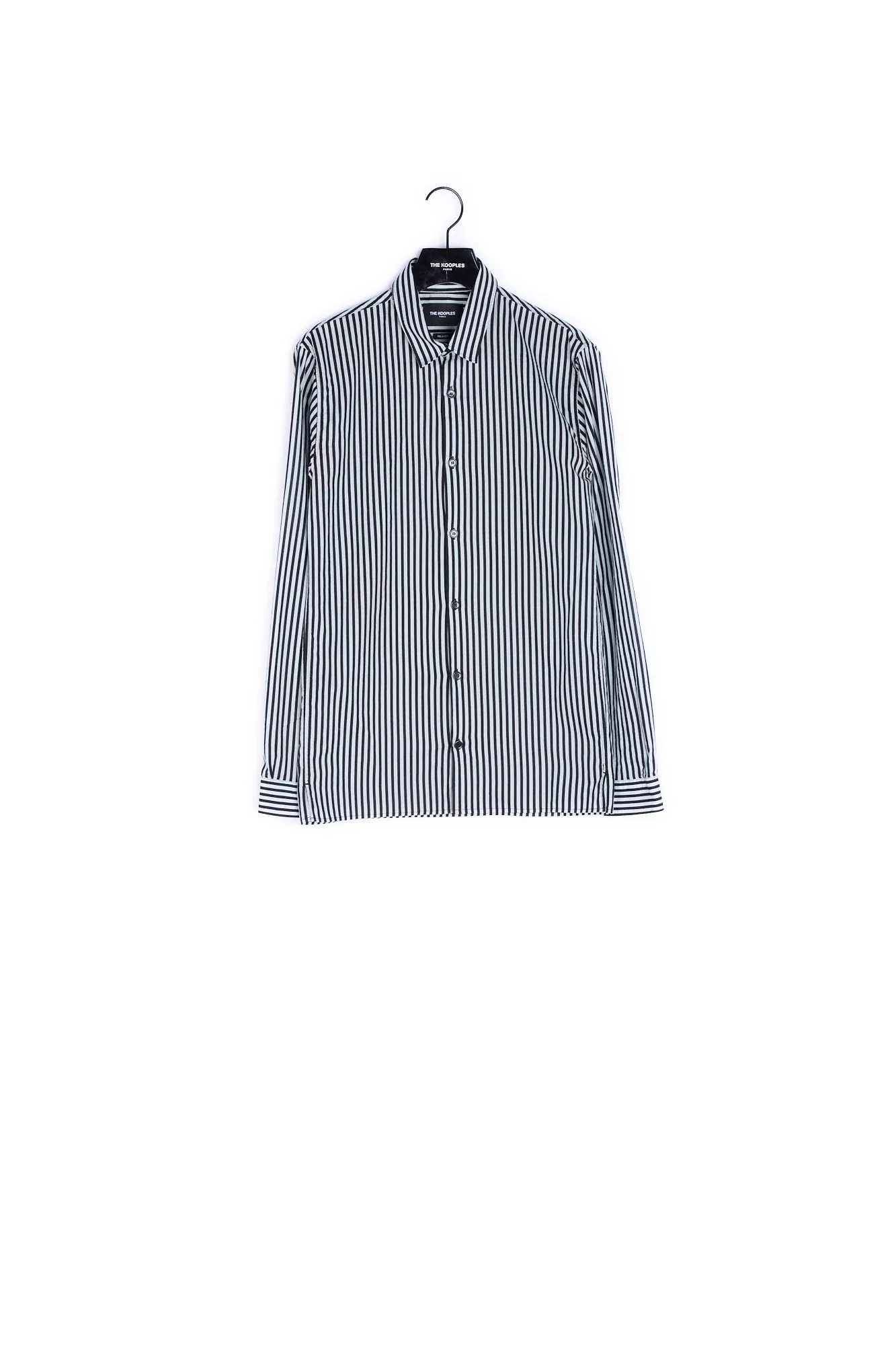 Chemise en coton col classique à larges rayures