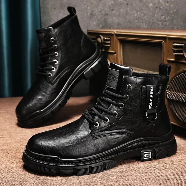 CYYTL Mens Boots Winter Shoes Leather