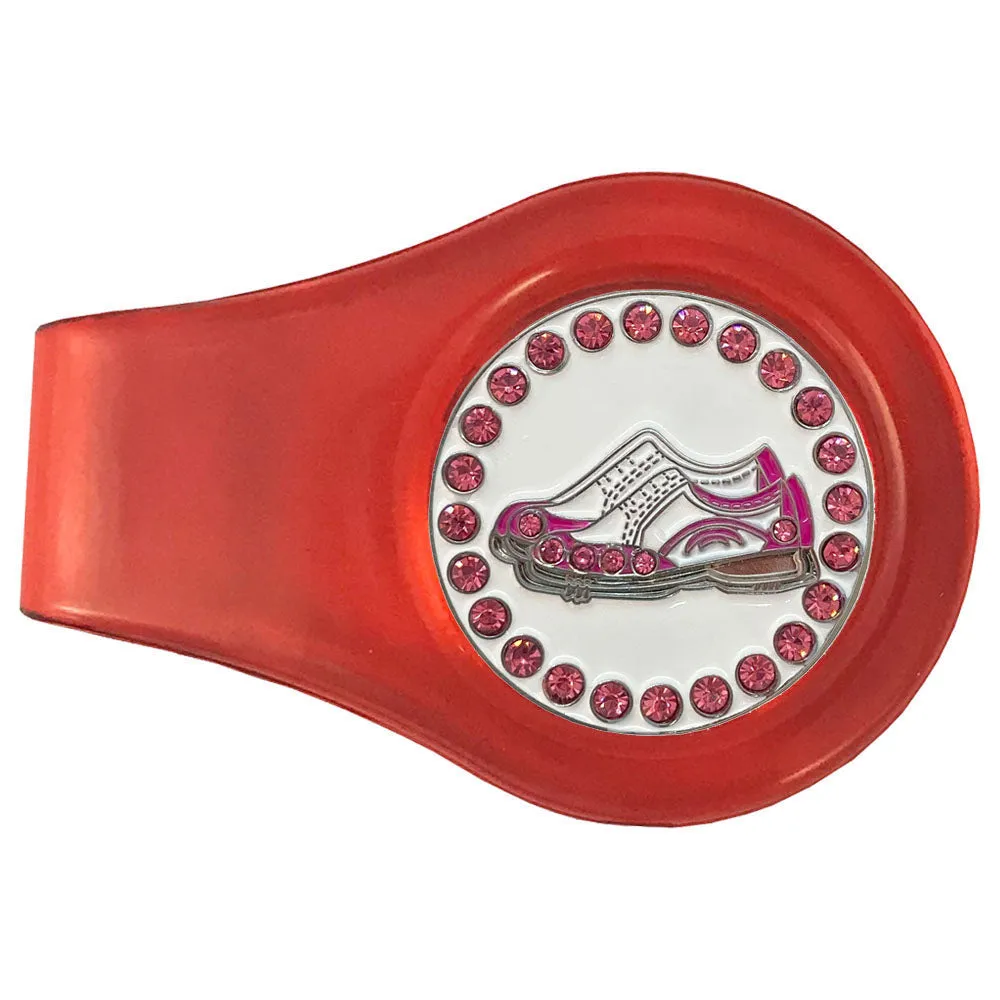 Golf Shoes (Pink) Golf Ball Marker With Colored Clip
