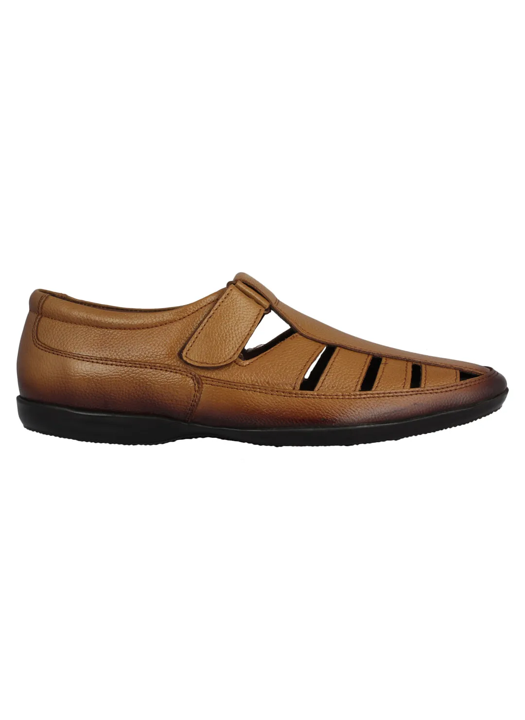 Pelle Albero Men Tan Leather Formal Slip-On Shoes
