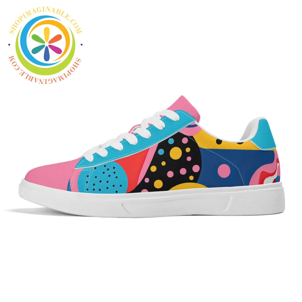 Pop Abstract Art Skateboard Shoes