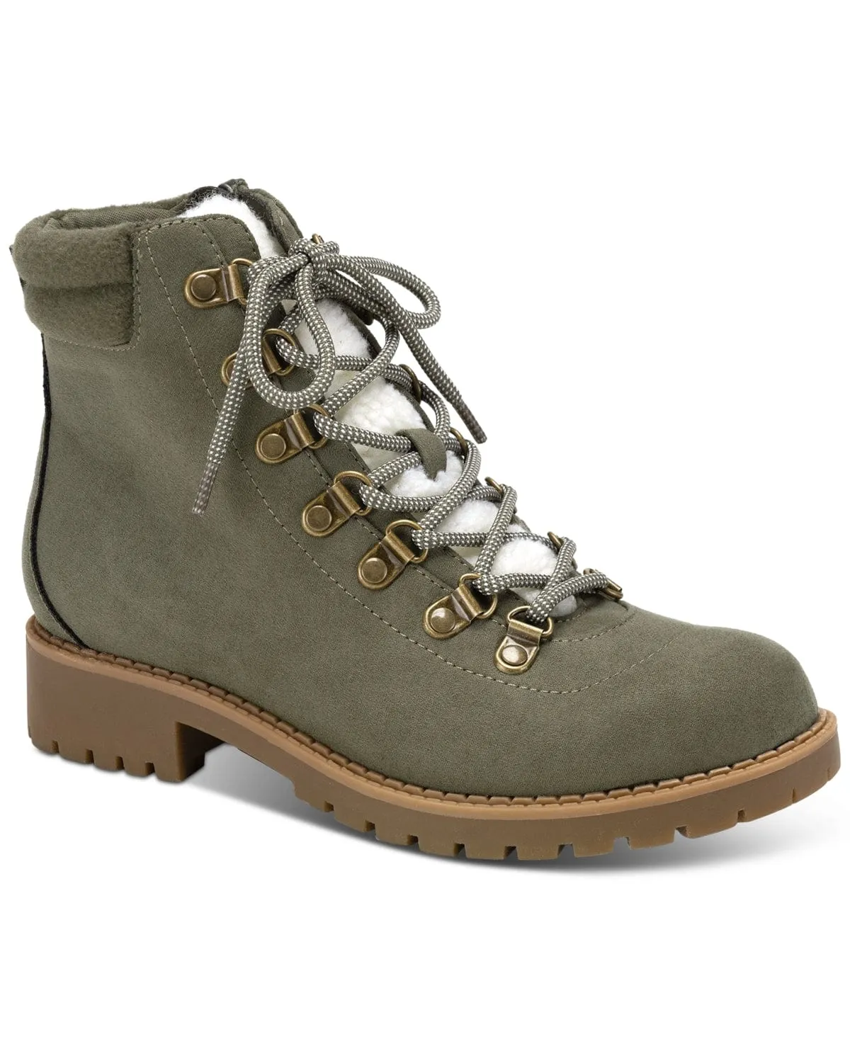STYLE & CO - Lug Sole Maariah Round Toe Lace-up Booties