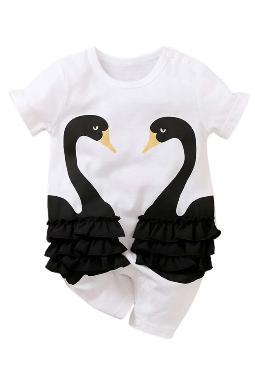 Swan Baby Bodysuit Short Sleeve