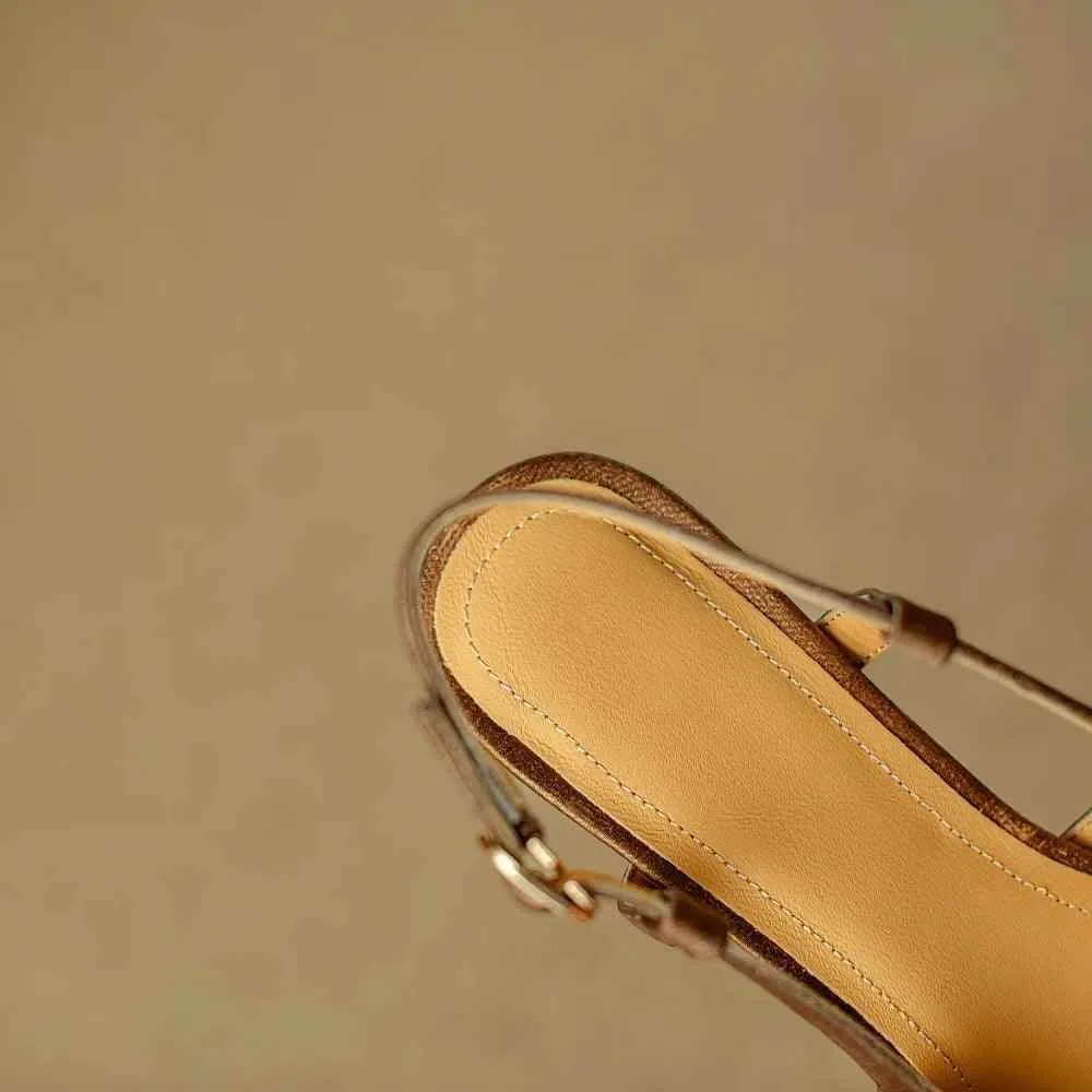 TSS88 Women's Casual Shoes - Leather Sandals - Dress High Heels